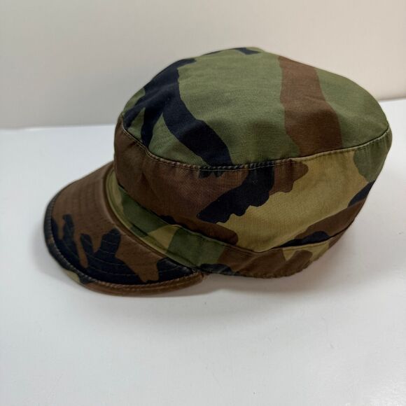 US Military Woodland Camo Army Hot Weather Hat Cap Size 6 7/8 | SP0100-99-D-CA82 - Picture 9 of 10